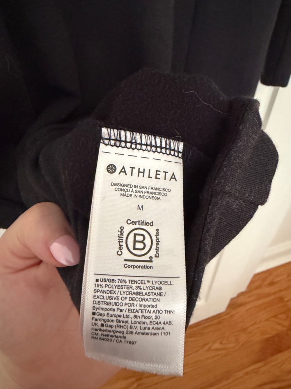 Athleta Black COASTER LUXE SWEATSHIRT DRESS - Size Medium - Picture 5 of 7